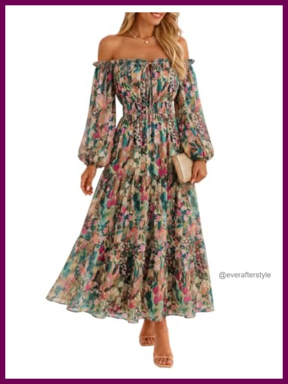 Long Sleeve Floral Maxi Dress